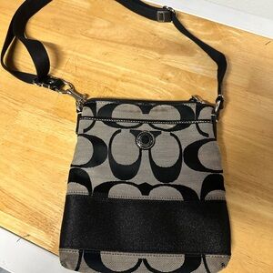 Coach Black and Tan Crossbody Bag